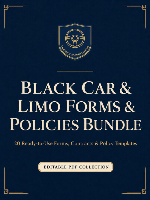 Black Car & Limo Forms and Policies Bundle cover